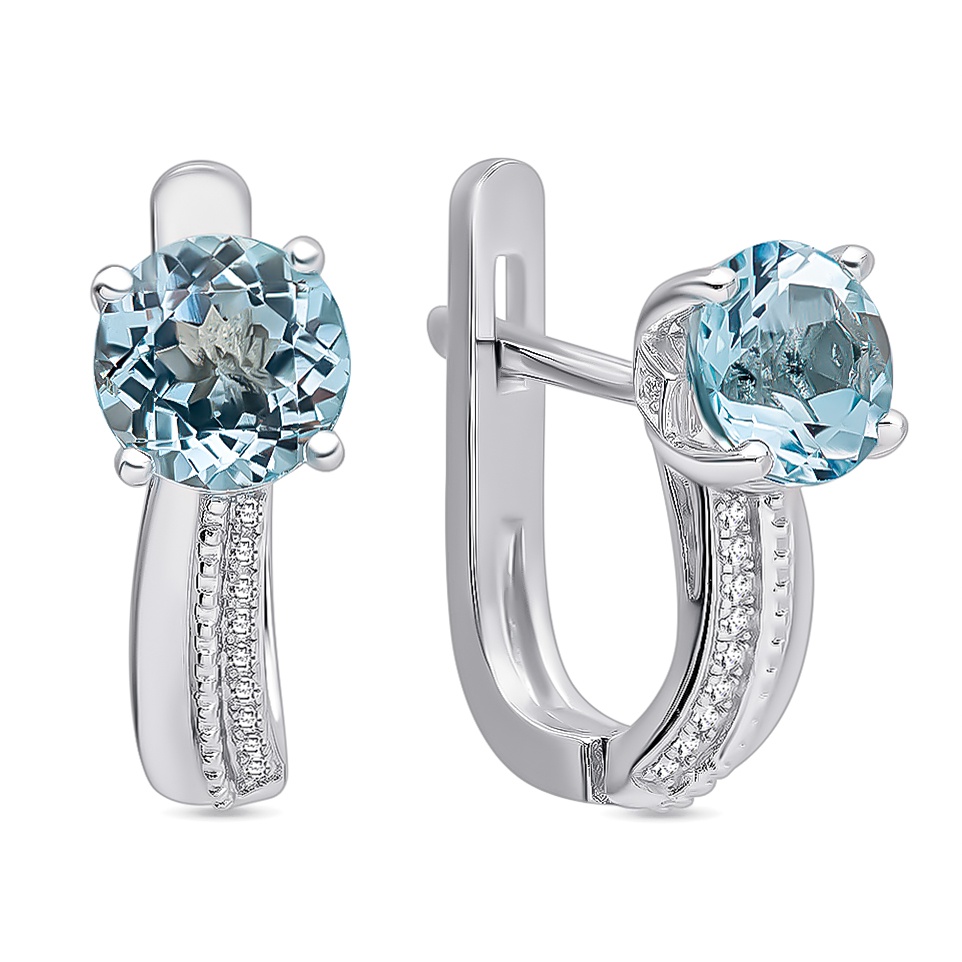 

Серьги из серебра с фианитом 585Gold 702006380, 702006380