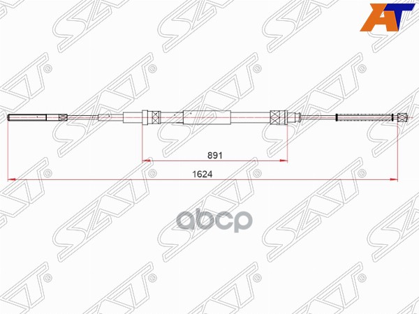 Трос Ручного Тормоза Volkswagen Passat Iii/Iv 95-97 Sat арт. ST-52-0020