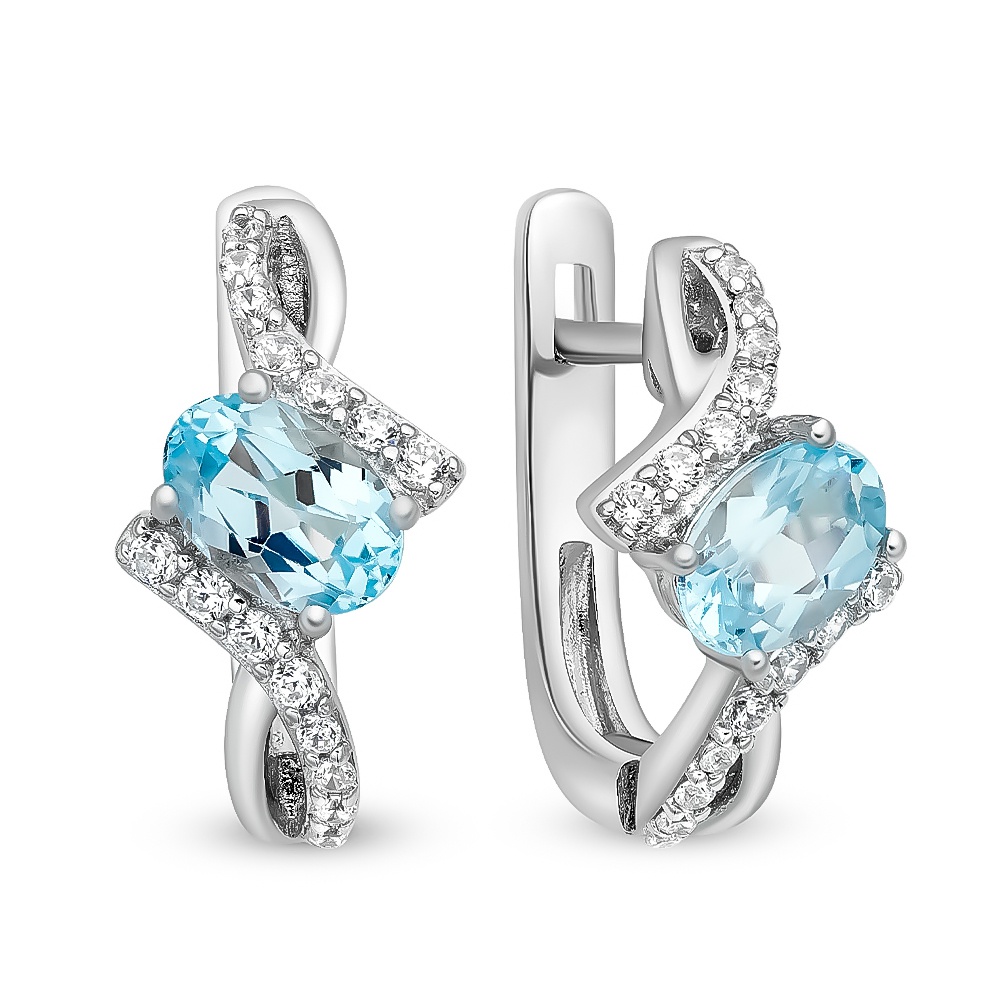 

Серьги из серебра с фианитом 585Gold 702006383, 702006383