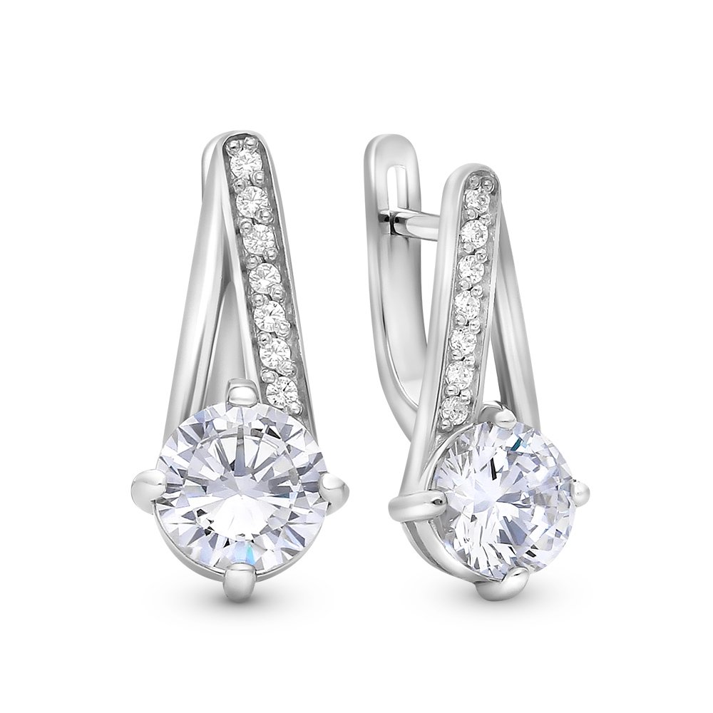 

Серьги из серебра с фианитом 585Gold 702006742, 702006742
