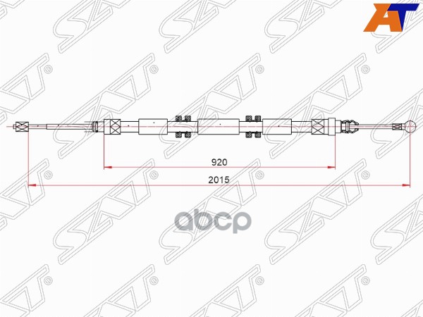 Трос Ручного Тормоза Renault Kangoo Rh/Lh 08- Sat арт. ST-52-0059