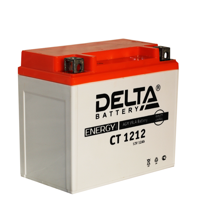 

Аккумулятор DELTA Battery AGM 12 А/ч прямая L+ 150x86x131 EN180 А CT 1212, CT1212