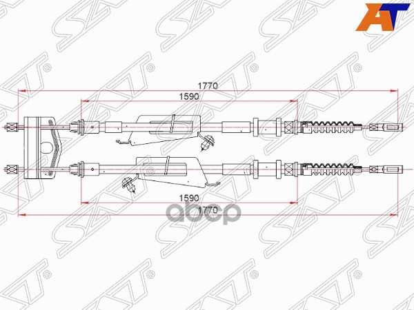 

SAT Трос ручного тормоза FORD C-MAX 03-04 FOCUS 99-05