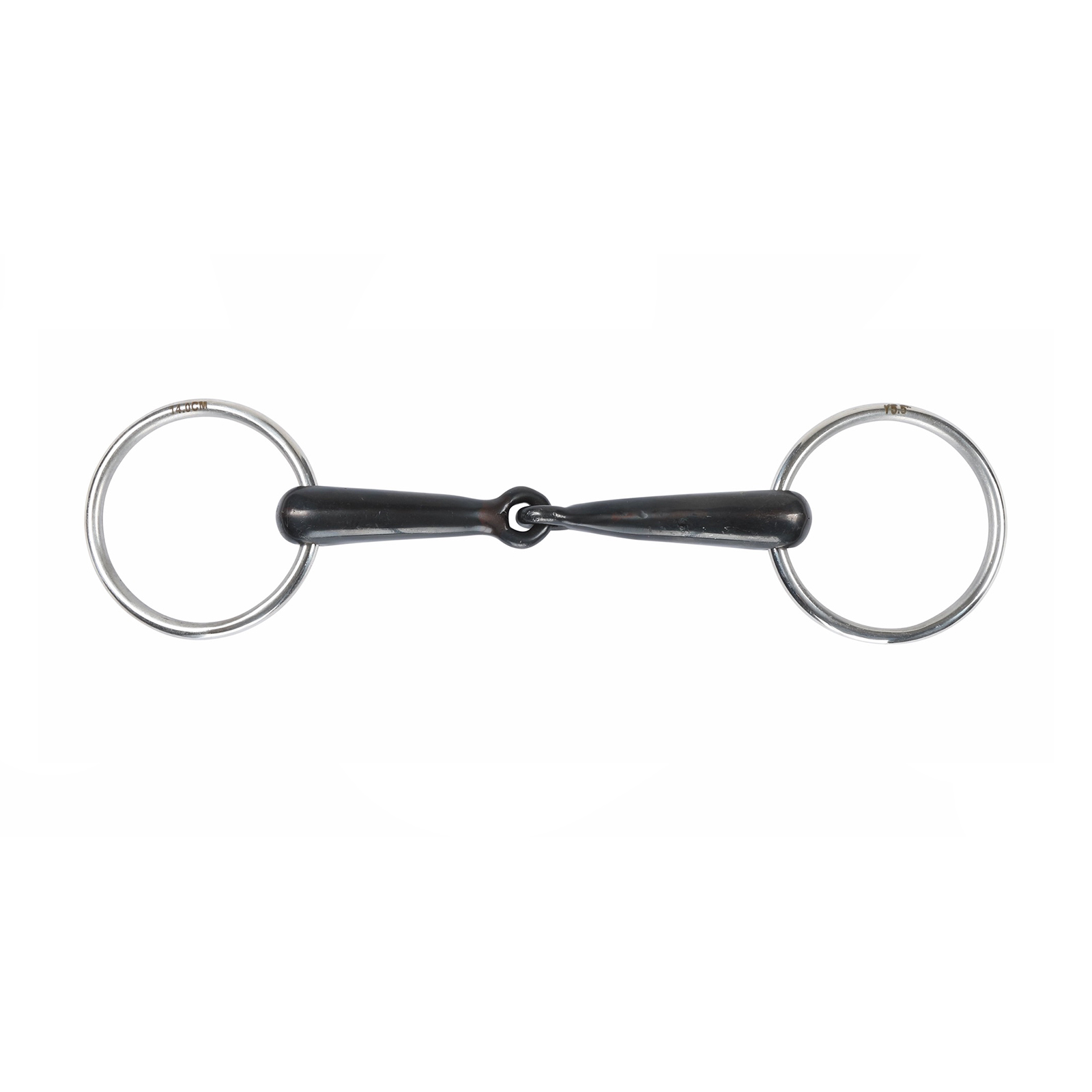 Трензель дутый с одним сочленением SHIRES Black Iron, 12.5 см