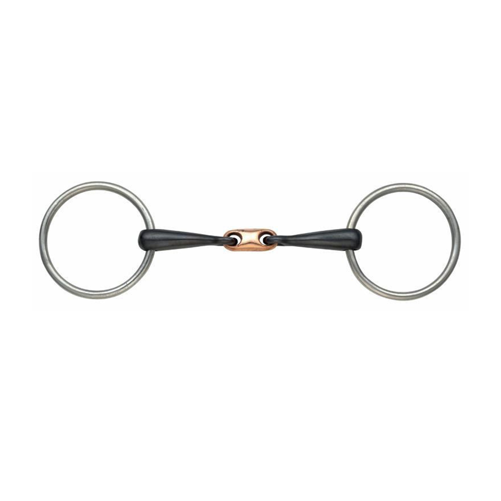 Трензель восьмёрка с медной конфетой SHIRES Black Iron, 13.5 см