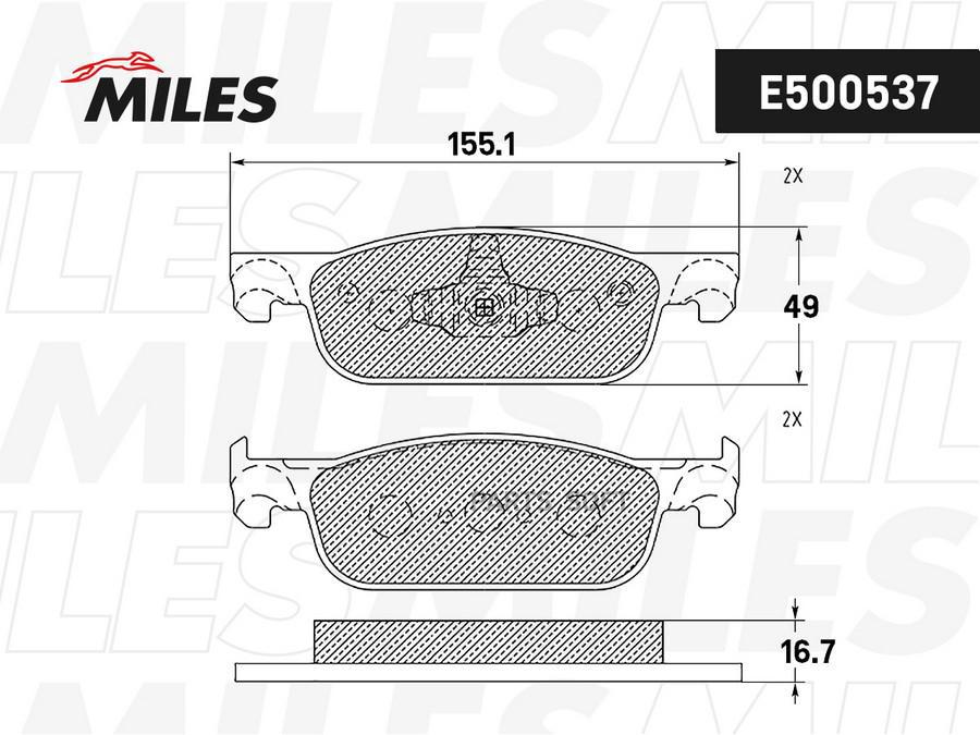 

Колодки Тормозные Lada X-Ray Передние Ceramic 1Шт Miles E500537