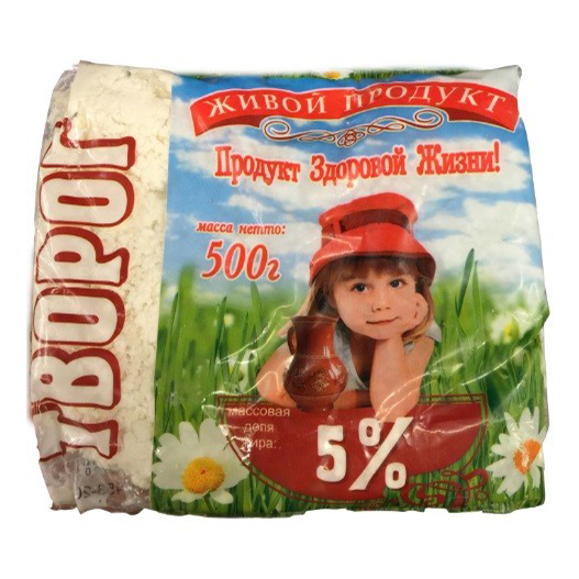 

Творог рассыпчатый Живой продукт 5% БЗМЖ 500 г