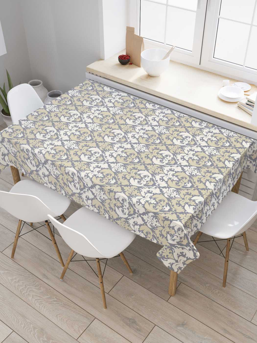 

Скатерть прямоугольная JoyArty "Тусклое пламя" из оксфорда, 120x145 см, Белый, Тусклое пламя