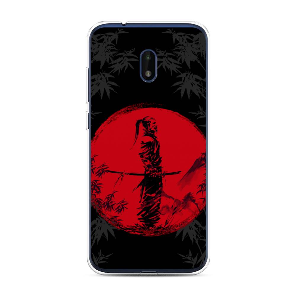 

Чехол на Nokia C1 Plus "Самурай на красном фоне", Черный;красный;серый, 124650-4