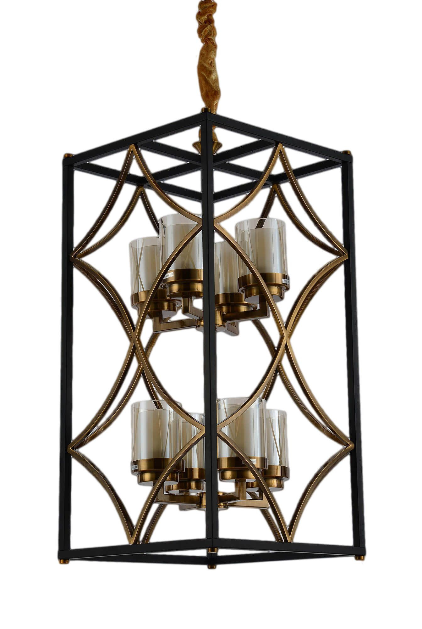 

Подвесная люстра Lumina Deco Quadrato LDP 1223-8 BK+MD