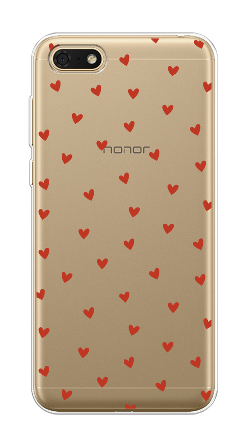 

Чехол на Huawei Y5 Prime 2018/Y5 2018 "Red hearts", Красный;прозрачный, 66350-1