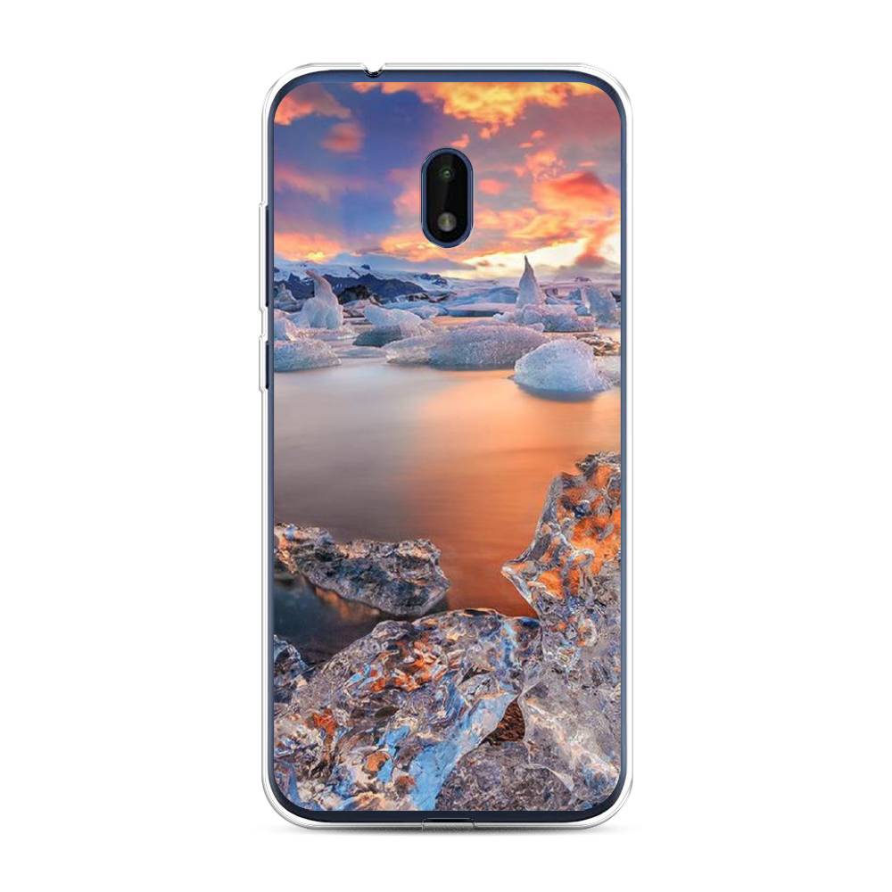 

Чехол на Nokia C1 Plus "Ледники", Синий;оранжевый, 124650-2