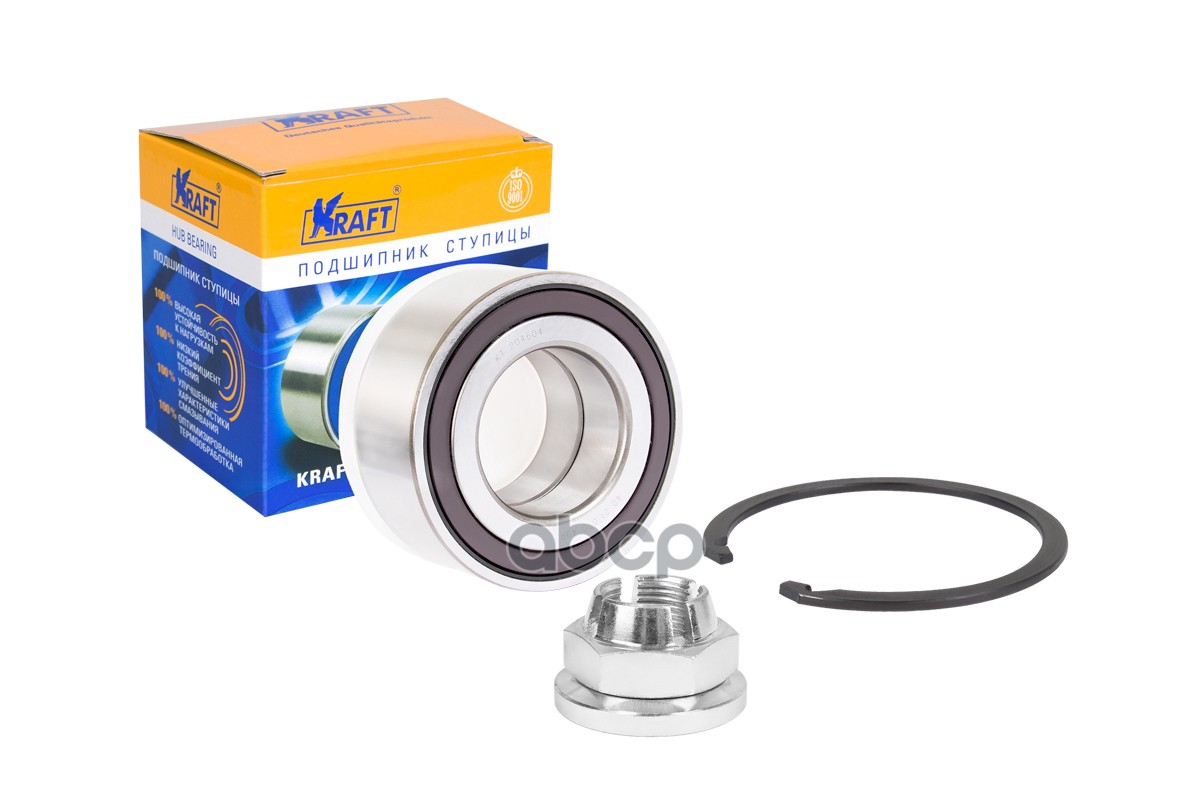 фото Подшипник ступицы передний renault duster 1.2-1.6 10 fluence 1.5d-2.0 10 kraft kt204604 kr