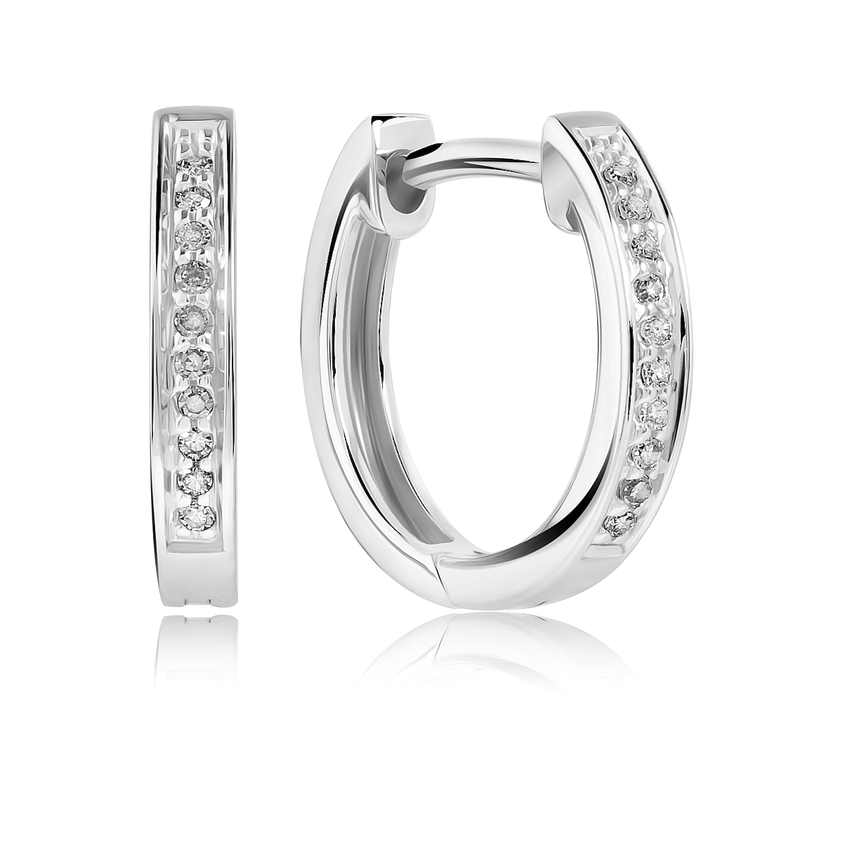 

Серьги конго из белого золота VALTERA 100517, бриллиант, 100517