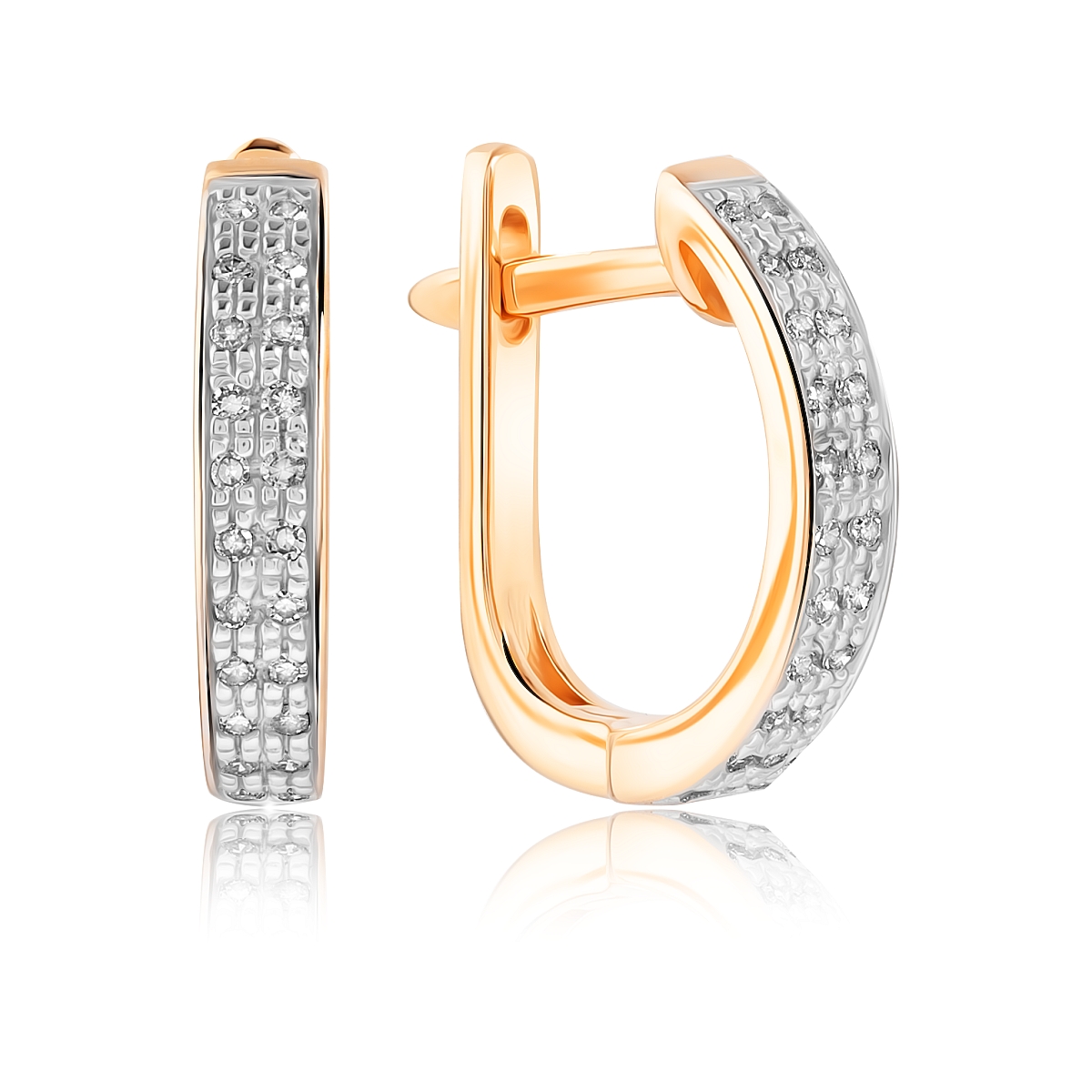 Серьги из красного золота VALTERA 100520, бриллиант