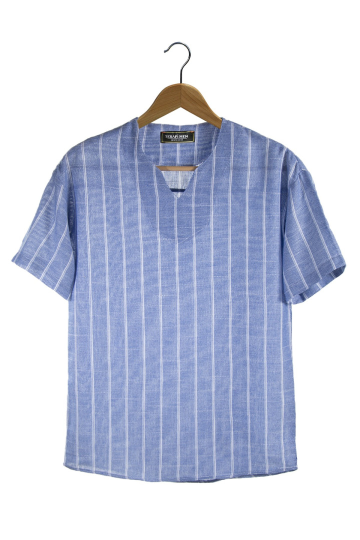 

Рубашка мужская Terapi Men 26179 синяя 2XL (доставка из-за рубежа), 26179