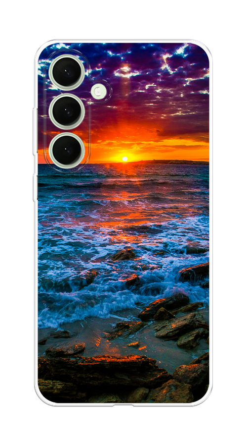 

Чехол на Samsung Galaxy S25 Plus Закат 1, Оранжевый;синий, 2110450-1