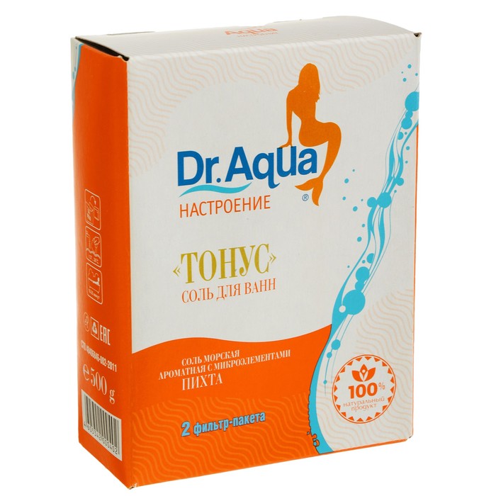 

Соль морская Dr. Aqua ароматная Пихта Тонус, 500 гр, Белый