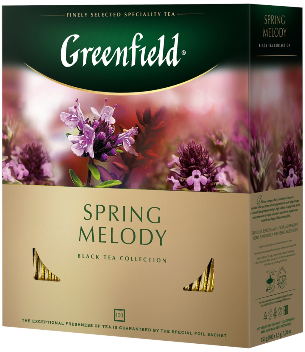 

Чай Greenfield Spring Melody черный 100 пакетов 200 г