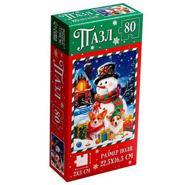 

Пазл Puzzle Time Веселый Снеговичок 80 деталей