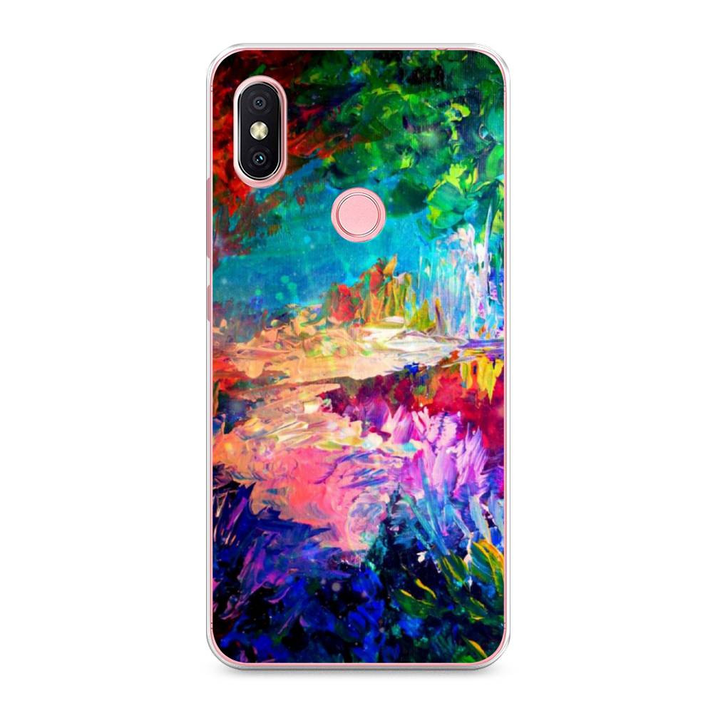

Чехол на Xiaomi Redmi S2 (Redmi Y2) "Лес-гуашь", Синий;розовый;зеленый, 33650-4