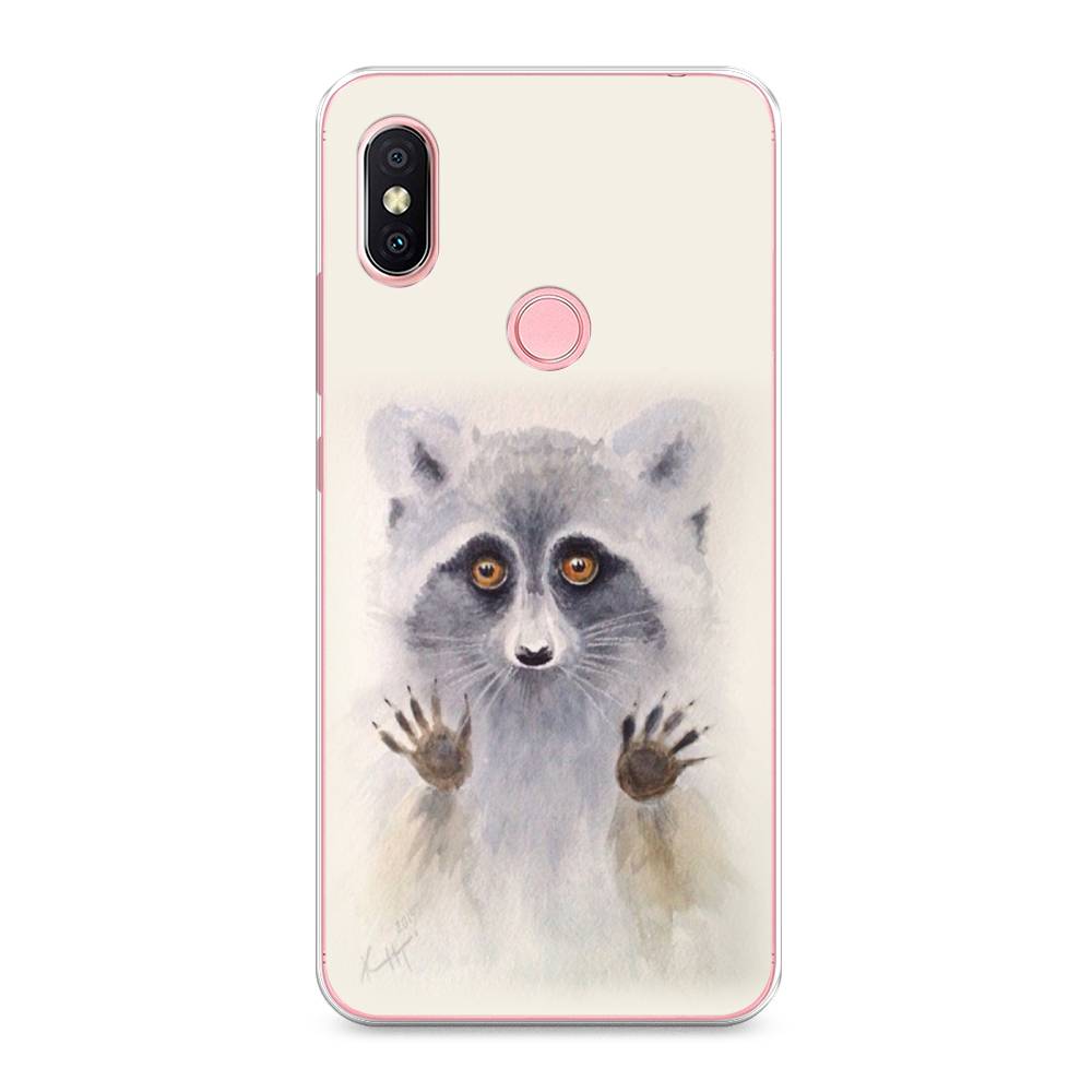 

Чехол на Xiaomi Redmi S2 (Redmi Y2) "Енот за стеклом", Бежевый;серый, 33650-4