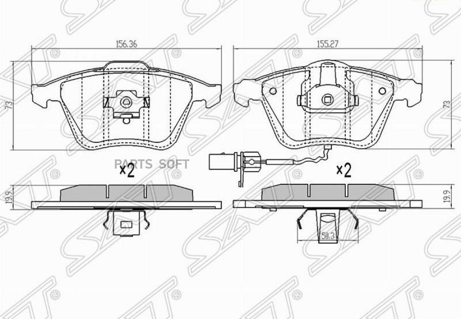 

Колодки тормозные перед SKODA SUPERB 11-/VW GOLF 03-08/PASSAT CC 08-/PASSAT 05-10/AUDI SAT