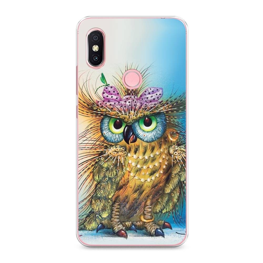 

Чехол на Xiaomi Redmi S2 (Redmi Y2) "Модная сова", Коричневый;голубой, 33650-1