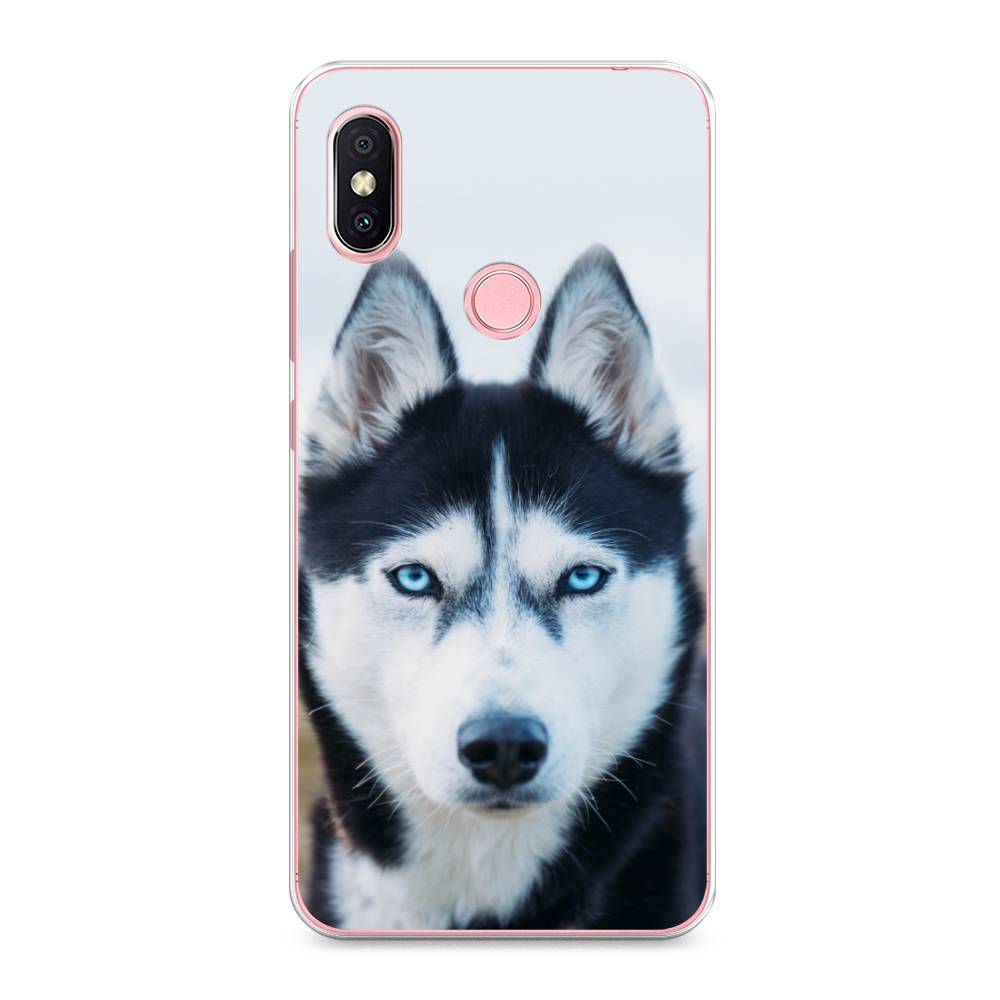 

Чехол на Xiaomi Redmi S2 (Redmi Y2) "Хаски 2", Синий;белый, 33650-1
