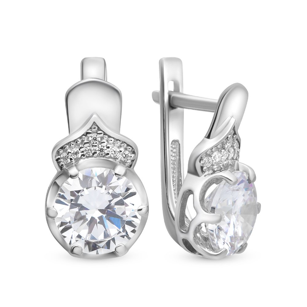 

Серьги из серебра с фианитом 585Gold 702006801, 702006801