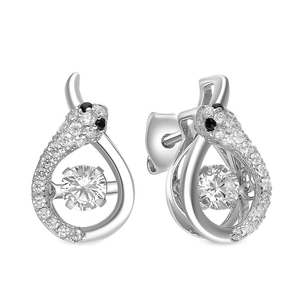 

Серьги из серебра с фианитом 585Gold 702006640, 702006640