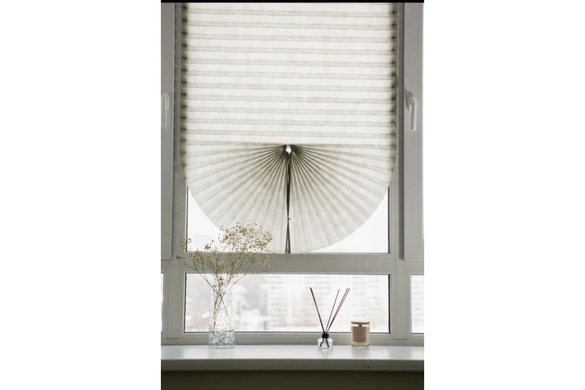 Жалюзи-плиссе Room DecorLY-PB02 серый, 90x190 см
