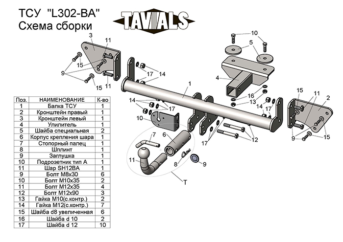 

Фаркоп(прицепное) Tavials для LIFAN X 50 2015-... (С БЫСТРОСЪЕМНЫМ ШАРОМ)(паспорт и сертиф