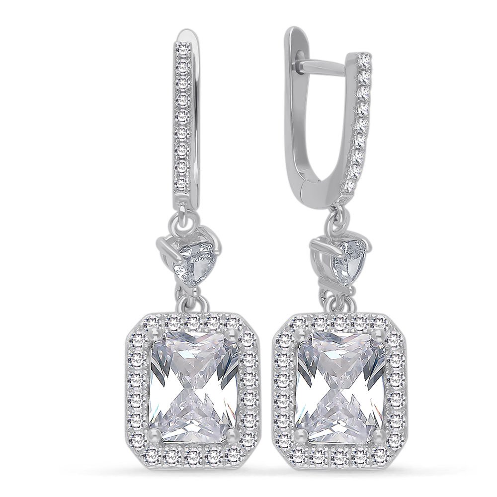 

Серьги подвески из серебра 585Gold 702006960, фианит/фианит, 702006960