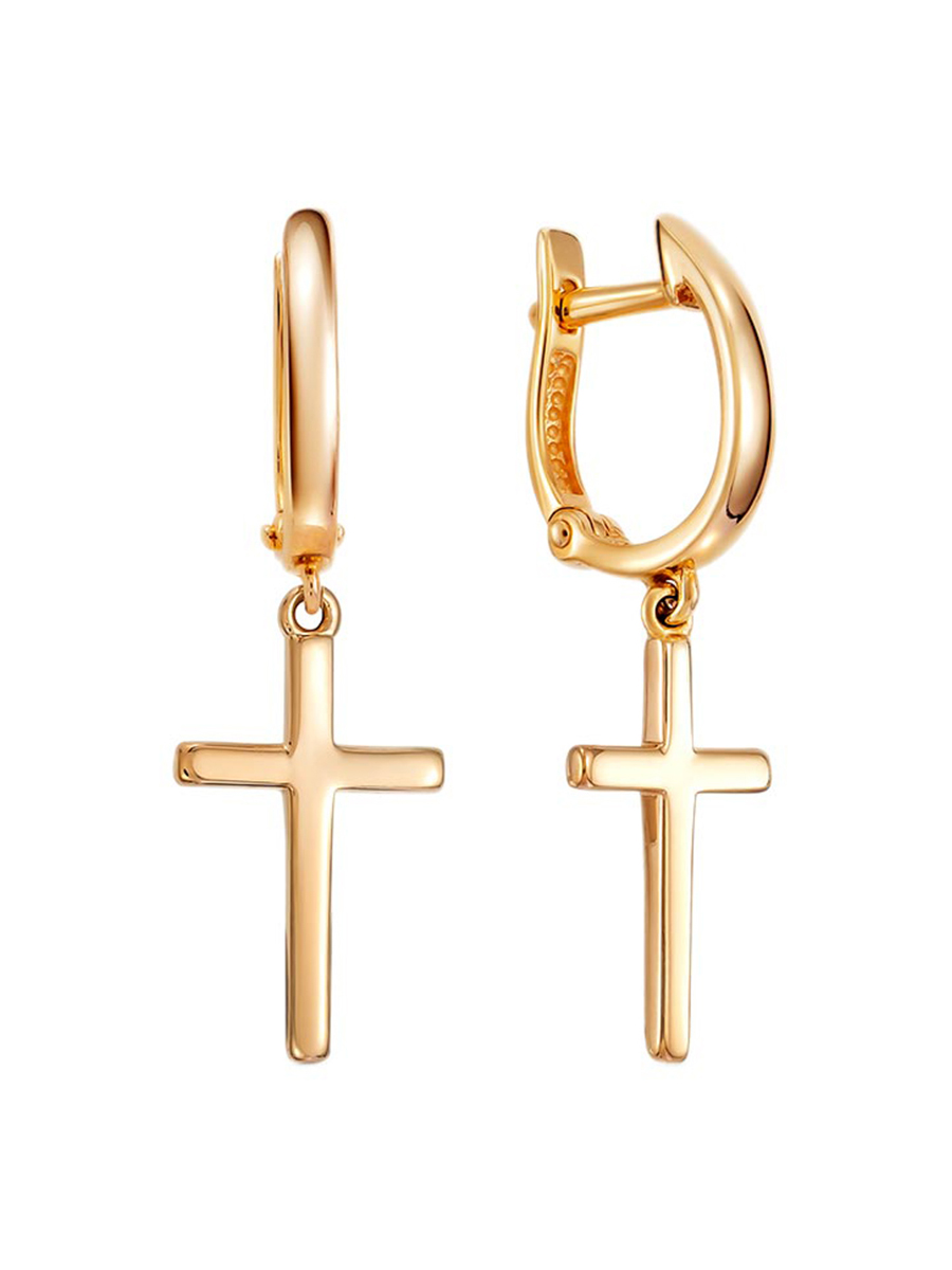

Серьги из красного золота без вставки Veronika S100-2343, S100-2343