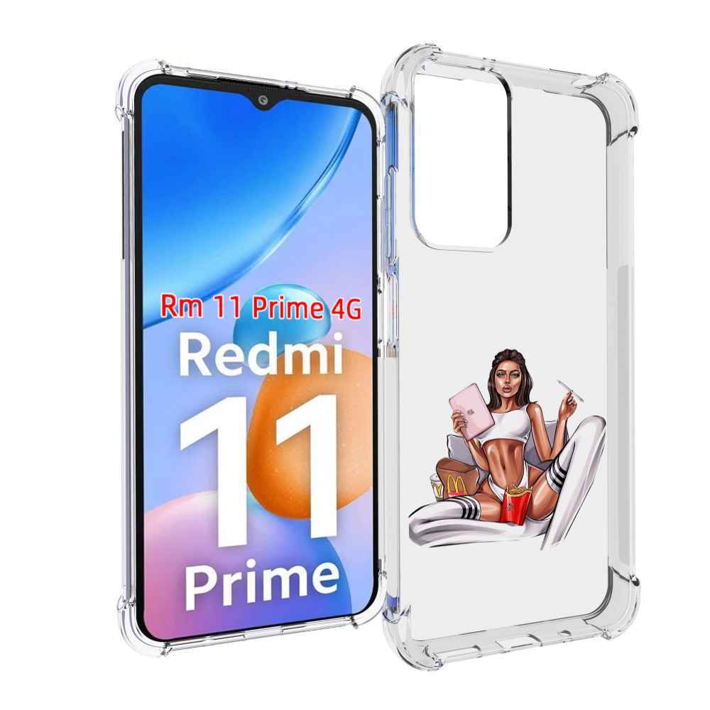 

Чехол MyPads Модная-иллюстрация-девушки женский для Xiaomi Redmi 11 Prime 4G, Прозрачный, Tocco