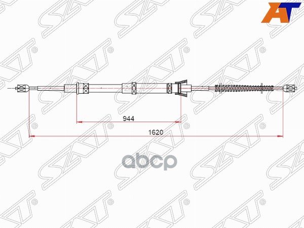 

SAT ST-52-0148 Трос ручного тормоза SKODA OCTAVIA RH/LH 97-98 1шт