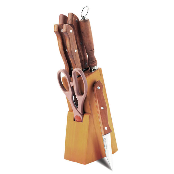 фото Набор ножей из 8 предметов, ручка дерево, mr-1403, basic feel at home.