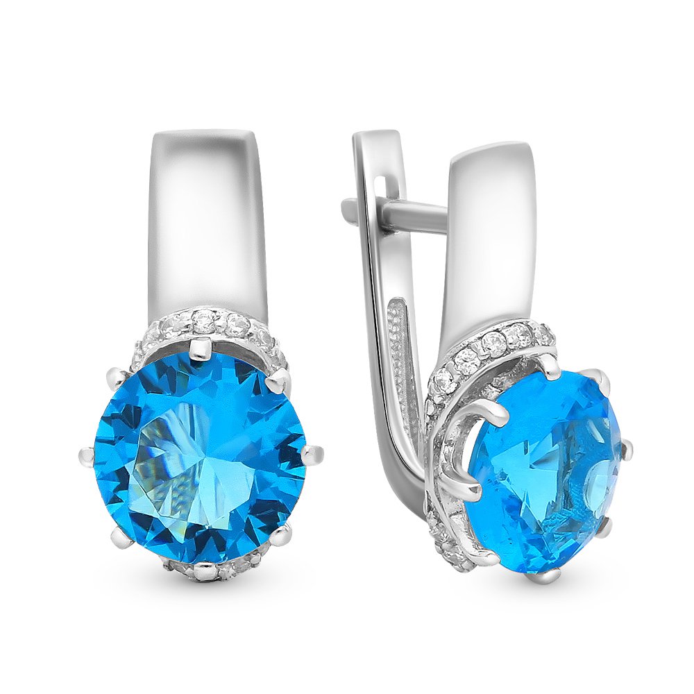

Серьги из серебра с фианитом 585Gold 702007358, 702007358