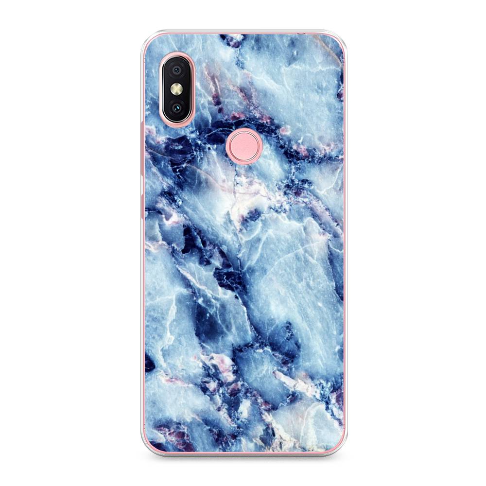 

Чехол на Xiaomi Redmi S2 (Redmi Y2) "Мрамор с синими прожилками", Синий, 33650-3