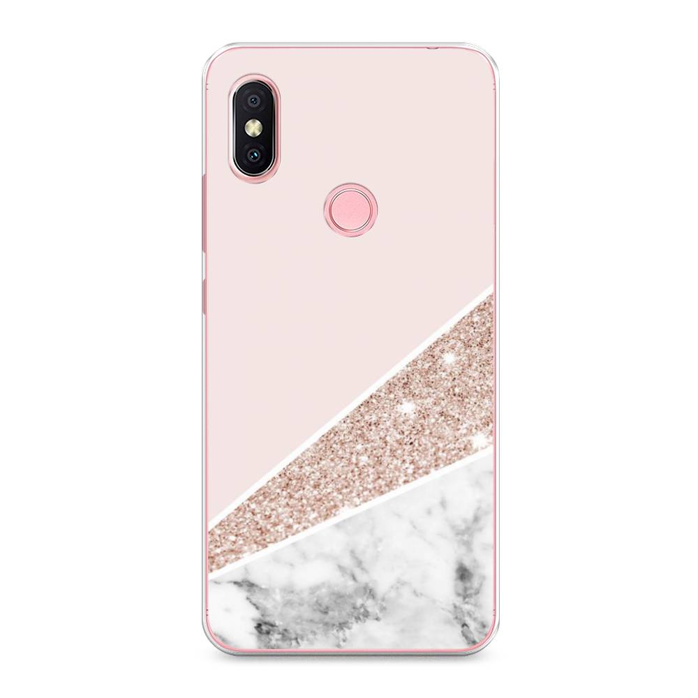 

Чехол на Xiaomi Redmi S2 (Redmi Y2) "Блестящий розовый мрамор", 33650-3