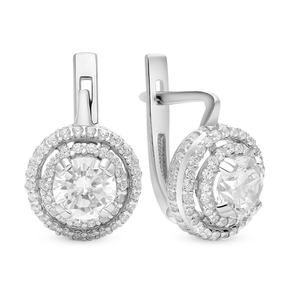 

Серьги из серебра с фианитом 585Gold 702007402, 702007402