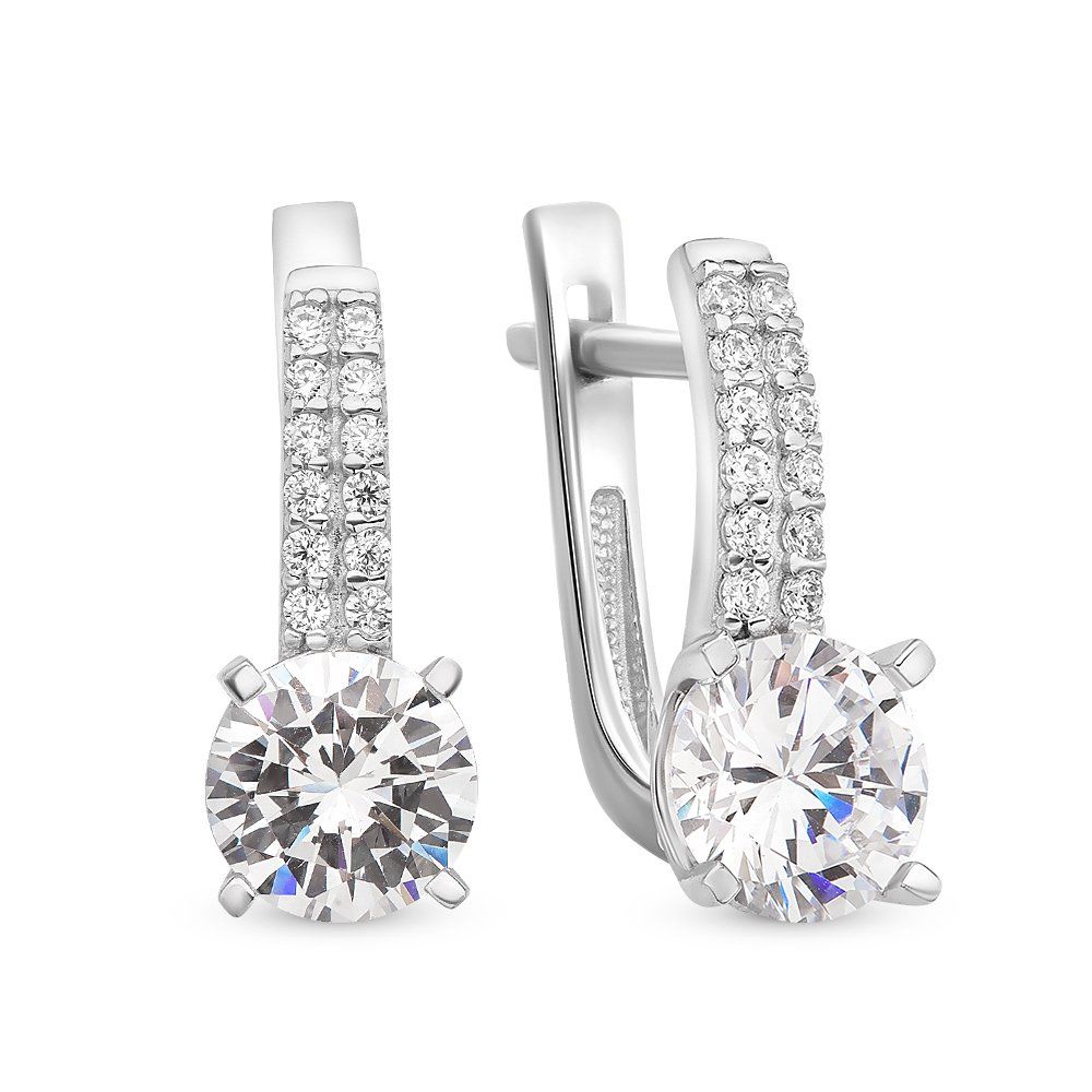 

Серьги из серебра 585Gold 702007364, фианит/фианит, 702007364