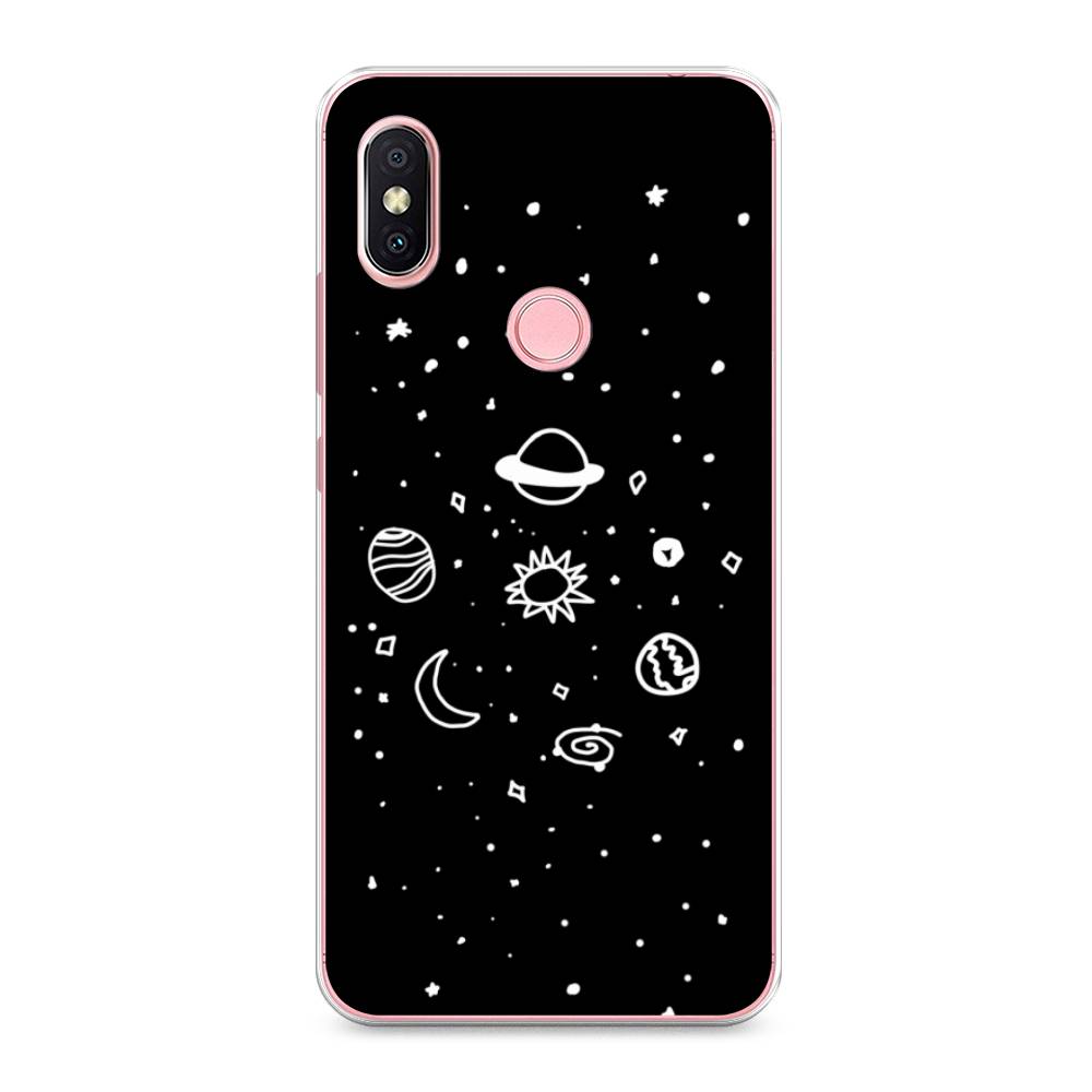 

Чехол на Xiaomi Redmi S2 (Redmi Y2) "Дудл солнечной системы", Бежевый;серый, 33650-2