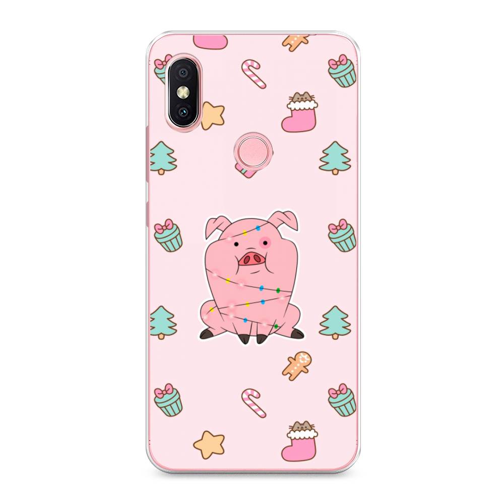 

Чехол на Xiaomi Redmi S2 (Redmi Y2) "Розовая свинка", Розовый;зеленый, 33650-5