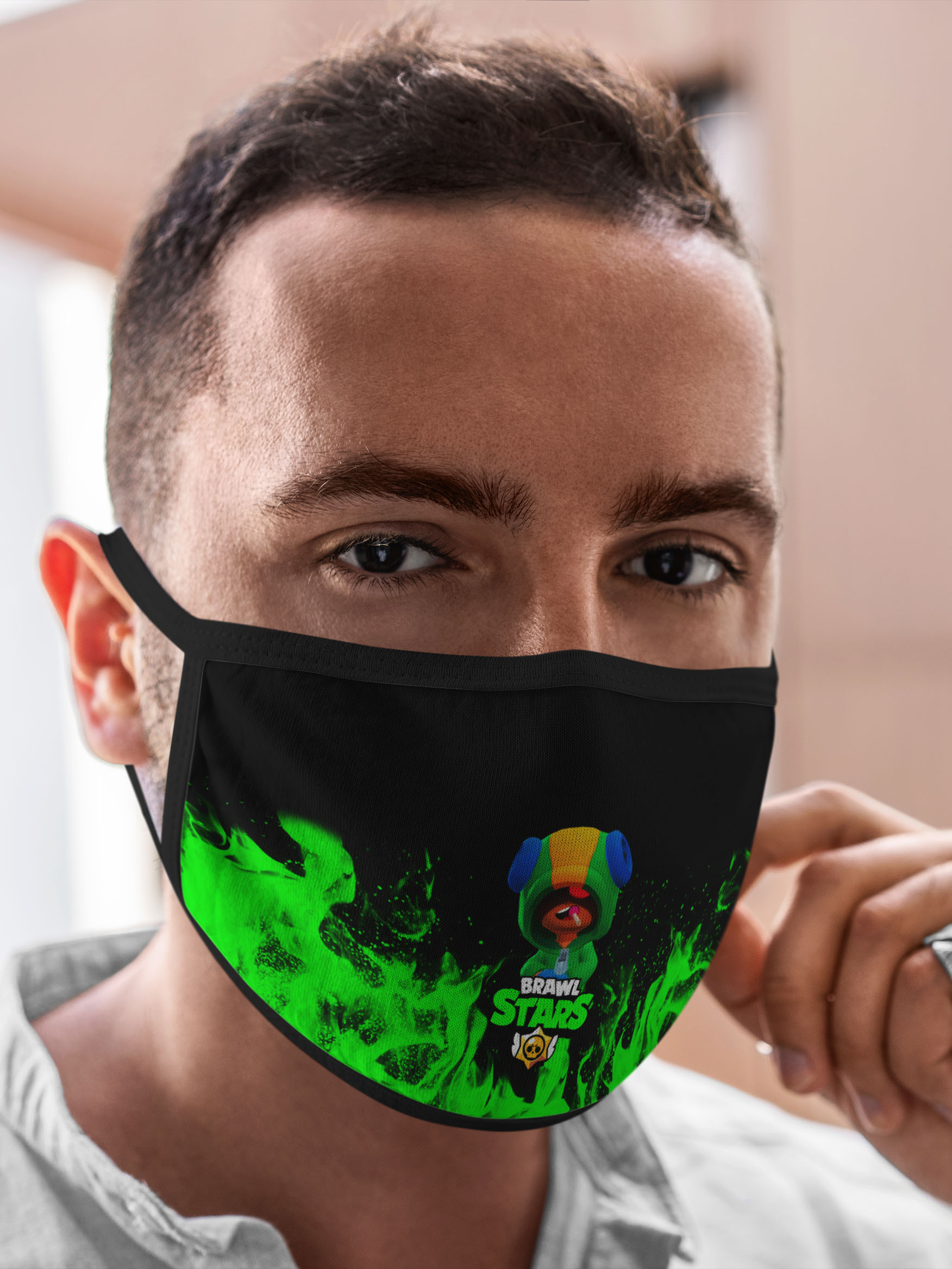 

Многоразовая маска унисекс Burnettie Brawl Stars Leon, Разноцветный, Brawl Stars Leon