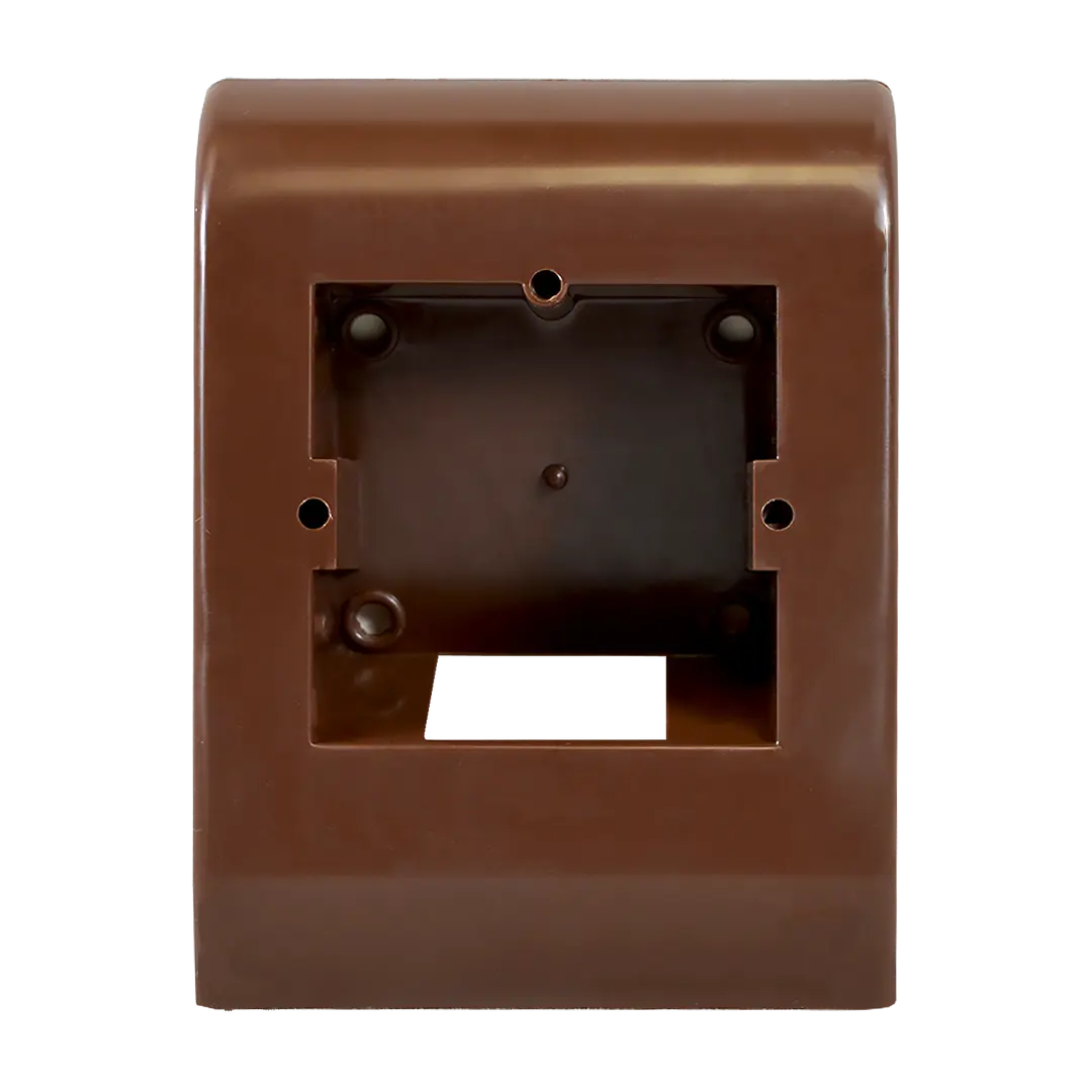 фото Монтажный бокс пвх к плинтусу, высота 56 мм, цвет темно-коричневый rico