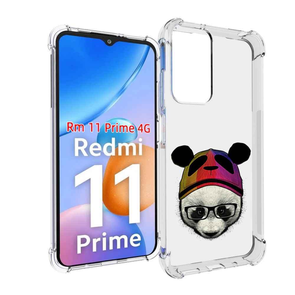 

Чехол MyPads Панда в шапке для Xiaomi Redmi 11 Prime 4G, Прозрачный, Tocco