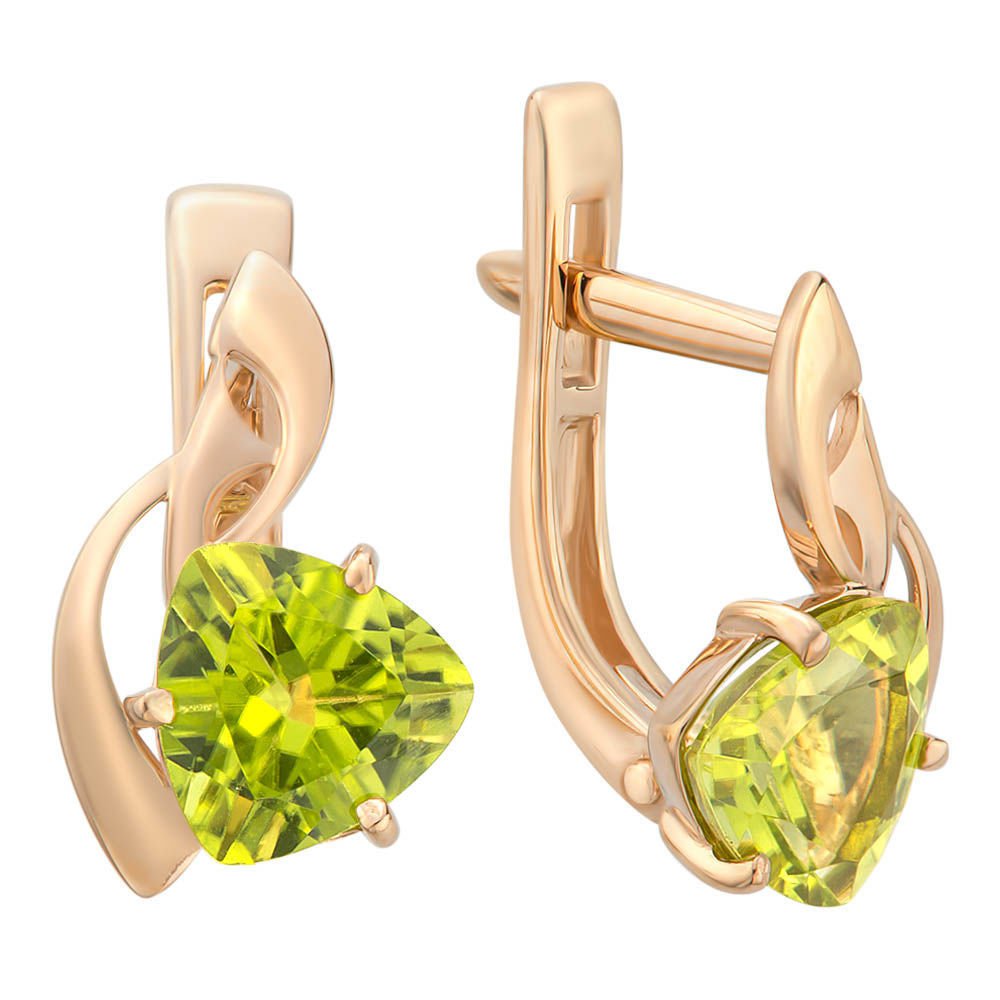 

Серьги из красного золота с хризолитом 585Gold 202005264, 202005264