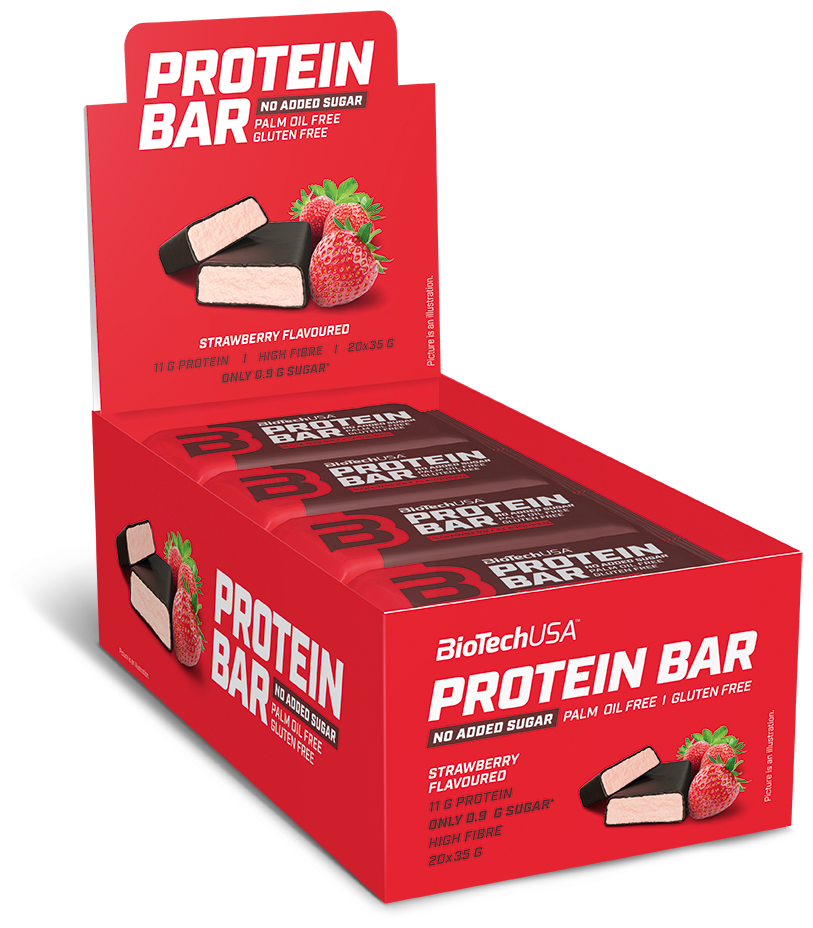фото Протеиновый батончик biotechusa protein bar 16*70 г клубника